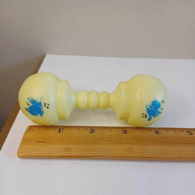 Notas musicales de pájaro azul amarillo pastel Hong Kong de plástico de colección Foto 1 de 4