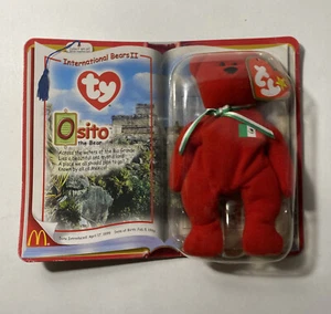 Ty McDonalds Osito the Bear International Bears II Teenie Beanie Baby nuovo sigillato - Foto 1 di 4
