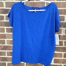 Liz Claiborne Sleepwear Womens L Bold Blue Sleep Shirt Round Neck