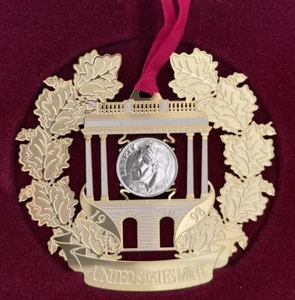 United States Mint 1998 Holiday Ornament 10C Dime In Original Box NEW - Picture 1 of 2