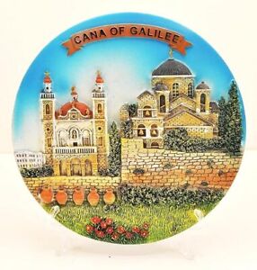 Collectible Ceramics Plate With Stand From Holyland Jerusalem