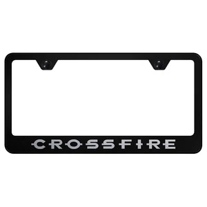 License Plate Frame for Chrysler Crossfire on Black [Officially Licensed] - Picture 1 of 2