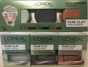L'Oreal Paris Pure Clay Purity / Detox / Glow Mask Choose NIB - Picture 1 of 6