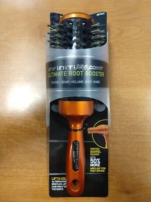 Infiniti Pro Ultimate Root Booster Hair Brush Round/Boar Lift/Volume 3439-R8P5a - Image 1 of 2