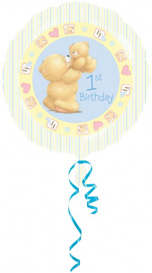 18' 1st Birthday Forever Friends- Boy - Foil Balloon - Party Decorations - Image 1 of 1