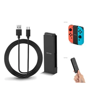 Ladegriff für Switch Joy-Con, Ladegerät mit 4m USB-C Kabel zum Spielen währen... - Bild 1 von 2