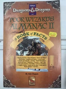 TSR Dungeons & Dragons D&D Poor Wizards Almanac II & Book Of Facts #9441 W/ Map - Picture 1 of 12