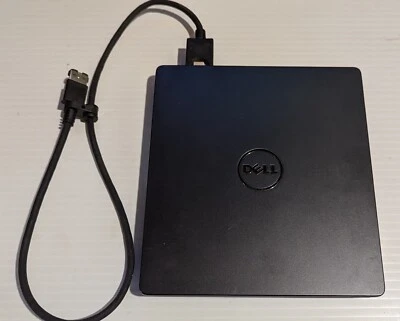 Dell K01B External Optical DVD ROM Drive w/ Cable eSATA - Image 1 of 4