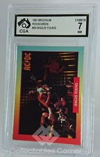 1991 Brockum Rockcards ACDC Angus Young Card Graded 7
