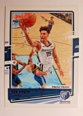 2020-21 PANINI DONRUSS PRESS PROOF BRANDON CLARKE 040/199 - Image 1 of 2