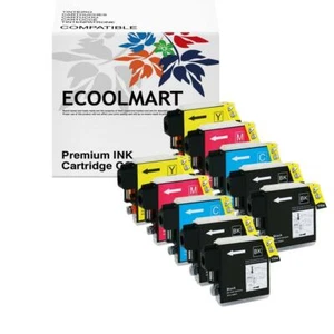 10 tintas para LC65 se adapta a cartucho de tinta Brother LC65BK LC65C LC65M LC65Y LC-65 PAQUETE DE 10 - Imagen 1 de 3