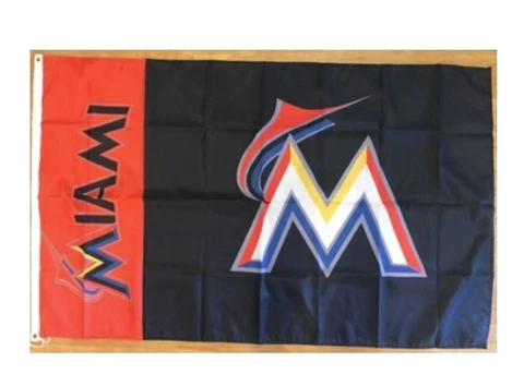 Miami Marlins Flag 3x5ft Banner Polyester Baseball World Series marlins016 Cover