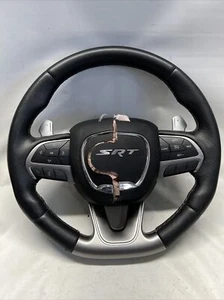 15-24 DODGE CHALLENGER CHARGER SRT HELLCAT 6.2L OEM BLACK STEERING WHEEL - Picture 1 of 12