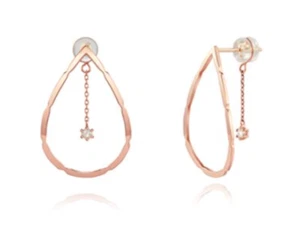 StoneHenge 14K Diamond Earrings T1454D 14K Rose Gold Diamond 2.2mm - Picture 1 of 5