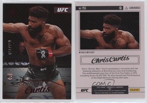 2023 Panini Chronicles UFC Luminance Red /199 Chris Curtis #155 Rookie RC