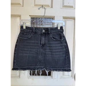Pacsun Rock Damen Größe 23 Schwarz Denim Mini Kurz Ausfranst Damen Freizeit - Bild 1 von 4