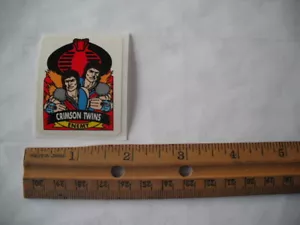 1986 Hasbro/Milton Bradley GIJOE ACTION CARDS CRIMSON TWINS STICKER - Picture 1 of 2
