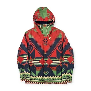 Polo Ralph Lauren Aztec Navajo Crazy Pattern Windbreaker Jacket Men's Small - Picture 1 of 8