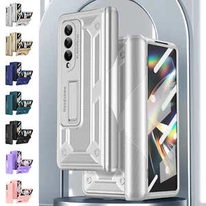 For Samsung Galaxy Z Fold5/4/3/2 Luxury Armor Folding Bracket Rugged Phone Case - Picture 1 of 55