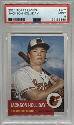 2024 Topps MLB Living Set Jackson Holliday RC /9152 #762 PSA 9 Baltimore Orioles - Image 1 of 4