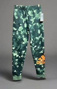 Adidas Core Camo Fleece Jogger Pants Boy’s Size Large Green Oxide GB3679 NEW NWT - Picture 1 of 13
