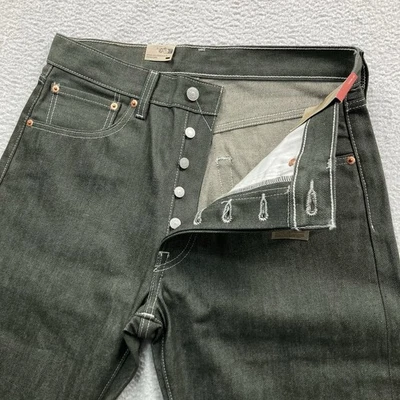 Pantalones de mezclilla Levi's 501 retráctiles para hombre 32x34 verde botón mosca ajuste original nuevos Foto 1 de 4