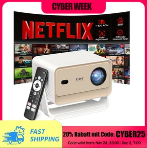 XGODY N6 Pro Netflix Videoproiettore Ufficiale 4K FHD Proiettore Autofocus Whale OS - Foto 1 di 14