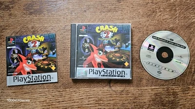 SONY PLAYSTATION PS1 - CRASH BANDICOOT 2 CORTEX STRIKES BACK #RG13 CIB PLATINUM - Image 1 of 4