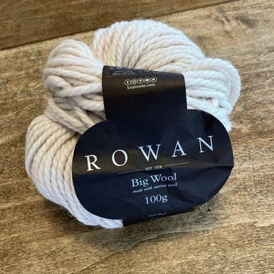 Hilo de lana grande Rowan lana merino #00092 beige crema 100 gramos Foto 1 de 4