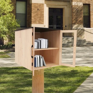 2-stufige Bücher Aufbewahrungsbox kleine Bibliothek Schrank Zeitungen Organizer für Schulen - Bild 1 von 17