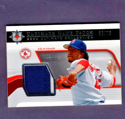 2004 UPPER DECK ULTIMATE COLLECTION MULTICOLOR GAME PATCH PEDRO MARTINEZ SP #/75 - Image 1 of 2