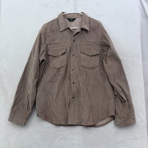 Vintage Lee Corduroy Jacket Mens L Beige Snap Flap Pocket Separate Lees 70s - Picture 1 of 8