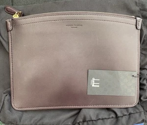 New Dunhill Burgundy Leather Pouch - Picture 1 of 4
