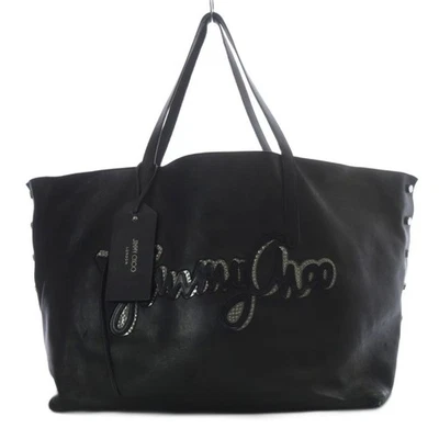 Jimmy Choo JIMMY CHOO Bolso de Hombro Logo Diseño Cuero Negro / YO7 ■SH - Imagen 1 de 4