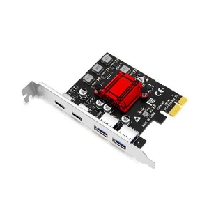 PCIE Expansion Card PCIE to 2 Port USB3.2 Gen1 Type-C + 2 Port USB3.2 Gen11633 - Afbeelding 1 van 6