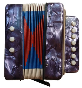 Kawasaki Music Accordion Musical Instrument  Purple Beginners - Picture 1 of 15