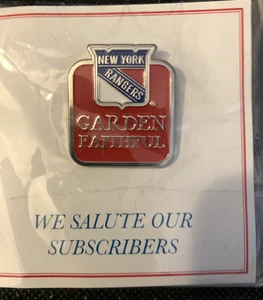 NY RANGERS PIN GARDEN FAITHFUL MSG SEASON SUBSCRIBERS NHL HOCKEY NEW YORK - Picture 1 of 4