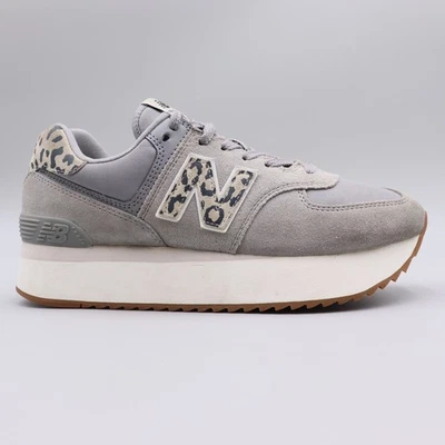 Новый баланс 574 платформе кроссовки женщин размер 11B серый леопард образ жизни повседневный - Изображение 1 из 4