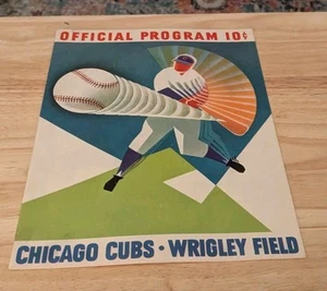 1960 Chicago Cubs Baseball Scorecard W/Stub Milwaukee Braves GM2 DH - Picture 1 of 7