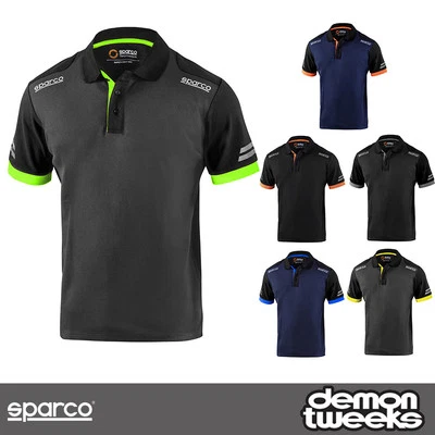 Sparco Tech Polo Shirt - 3 Button Collar, Work & Team Wear, Reflective - Image 1 of 4
