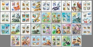 NATURE animals mushrooms Guinea-Bissau collection 34 s/s Yv. CV 566€ MNH #CNA421 - Picture 1 of 1