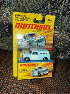 MATCHBOX 2011 LESNEY EDITION ‘65 AUSTIN MINI VAN POLICE BABY BLUE 1:64 RARE - Picture 1 of 1