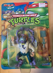 UNPUNCHED CARDED TEENAGE MUTANT NINJA TURTLES FIGURE BAXTER STOCKMAN 1992 - Picture 1 of 3