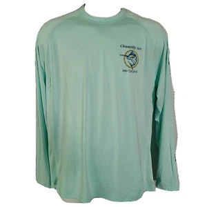 Huk Performance Fishing mens stretchy shirt long sleeve Marlin Mint Size L - Picture 1 of 8