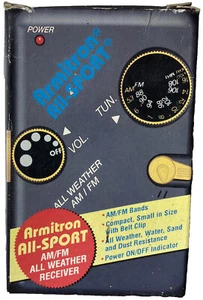 Receptor y auriculares de radio AM/FM para todo clima Armitron All-Sport *Clásico de colección* - Imagen 1 de 10