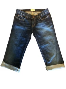 Buckle BKE Denim Capris Size 28 (Actual W 31”) Inseam 16” Rolled Dark Wash - Picture 1 of 5