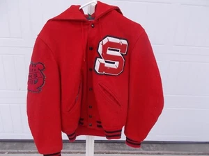 Vintage Sisseton South Dakota High School DeLong sportliche Lettermans Jacke 36 - Bild 1 von 10