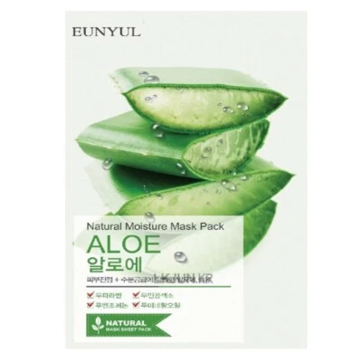 EunYul Aloe Natural Moisture Mask Pack Korean Cosmetics 0.74 fl. oz. x 50 Sheets - Image 1 of 4