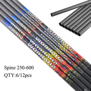 6/12X31'' Archery Arrow Shaft Pure Carbon SP250-600 .006'' Bow Hunting Target - Bild 1 von 14