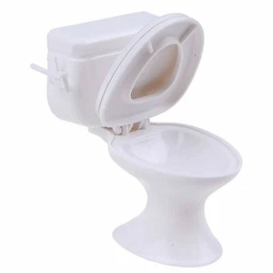 Mini Water Closet PVC Toy Dollhouse Miniature Toilet Furniture Model Bathroom - Bild 1 von 12